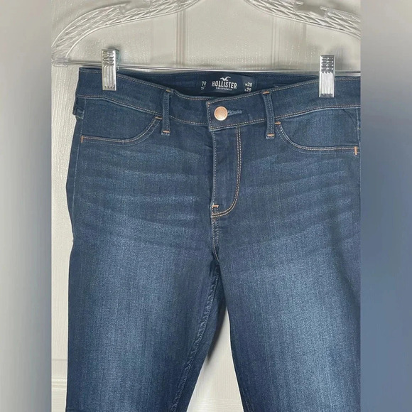 Hollister Low Rise Jean Jeggings Dark Wash Size 28 Advance Stretch - Picture 3 of 12